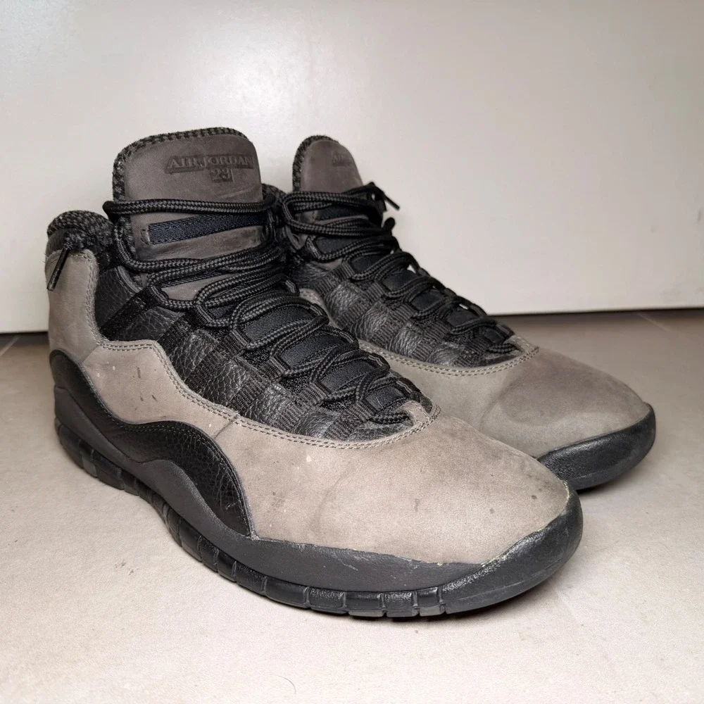 US‎ 12 Air Jordan 10 Retro Shadow Black Mens 310805-002 Dark Red Nubuck 2017 Mid